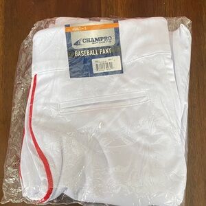 Champro White Baseball Pants with Velcro for Adjustable Length